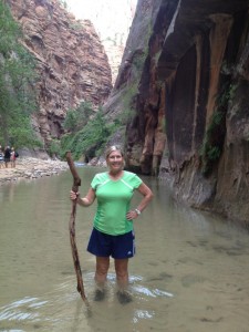 Jan in "The Narrows" at Zion National Park