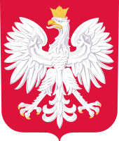 Polish Flag with its white eagle